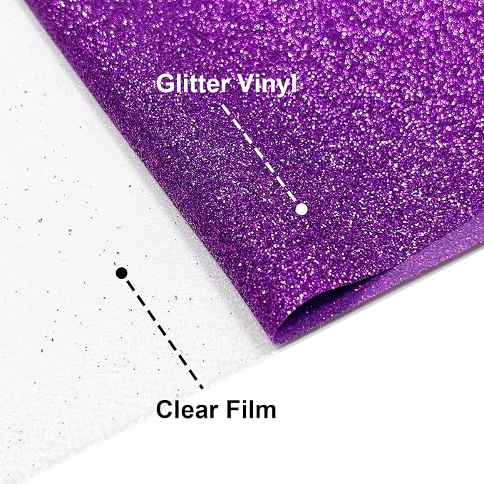 Dark Purple Glitter HTV Heat Transfer Vinyl, - Image 3