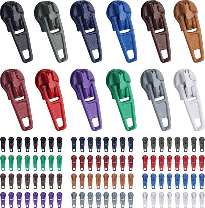 DOITEM 96Pcs Zipper Repair Kit Zipper Replacement 3# Zipper Pull Rescue Kit - Image 9