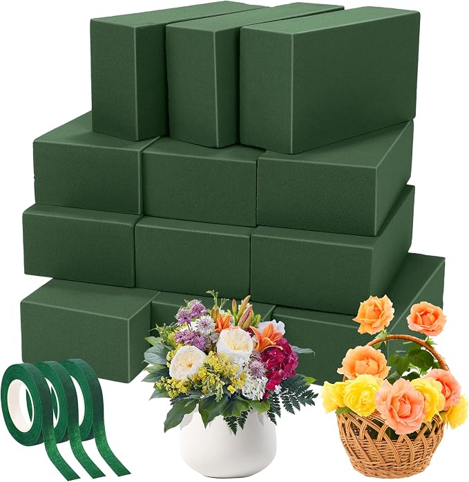 Aneco 12 Pieces Floral Foam Blocks by Aneco