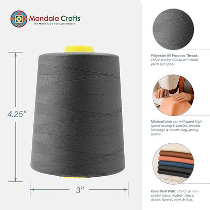 Mandala Crafts 4 Pack of Serger Threads Cones Spools - Image 3