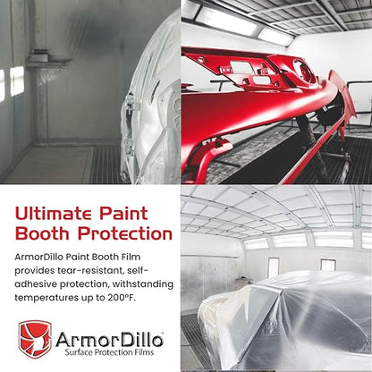 ArmorDillo Clear Full 3mil Self- Adhesive Paint Booth Protective Film Wall - Image 7