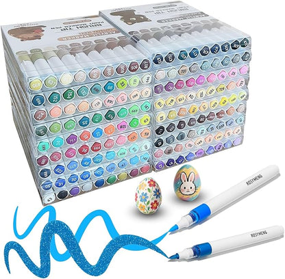 ROSYMENG Acrylic Paint Markers, 154 Colors + 8 Metal Colors by Unknown