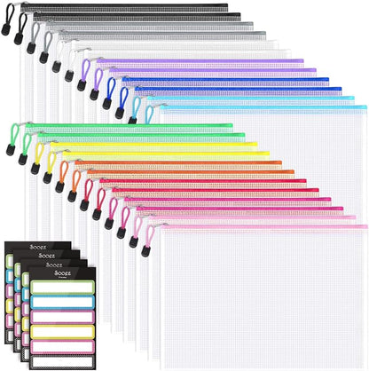Sooez 24 Pack Mesh Zipper Pouch by Sooez