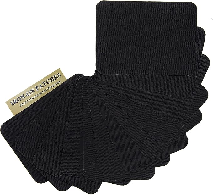 12PCS Fabric Iron on Patches Inside & Outside Strong Glue 100% Cotton Repair by Harsgs