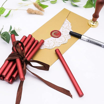SWANGSA 20 Pieces Glue Gun Sealing Wax Sticks Metallic Red - Image 5