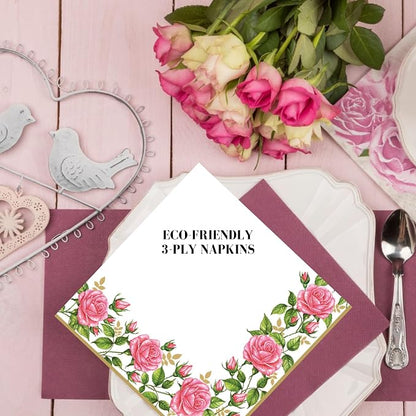 20-ct 13x13 Flowers Paper Luncheon Decoupage Napkins, 3-Ply Servilletas Printed - Image 6