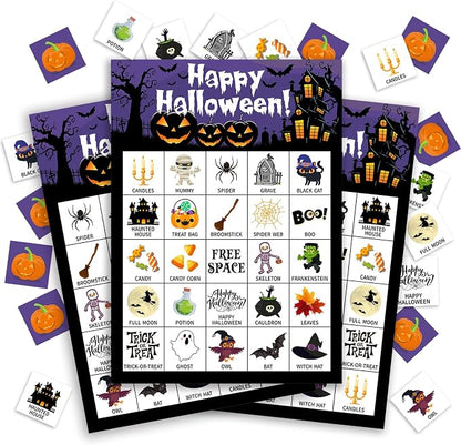 Halloween Bingo Game Cards, 24 Players Halloween Bingo Game by CBFEBCBST