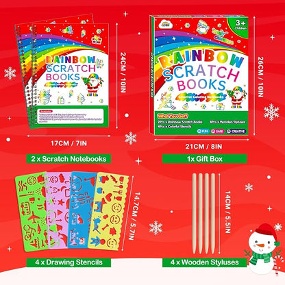 ZMLM Scratch Paper Art Craft: 2 Pack Rainbow Scratch Set - Image 4