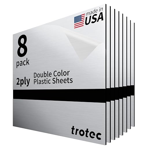 Trotec | Metallic Looking Acrylic Sheet | 12"x12"x1/16, Name Plate | USA Made by TrotecEngravingSupplies