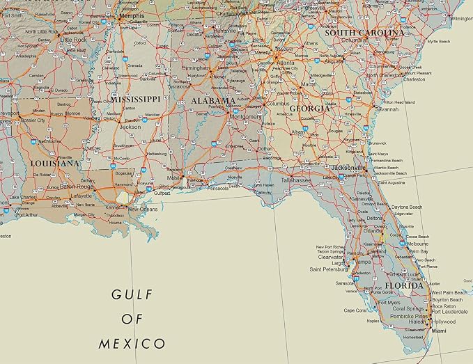 24x36 United States, USA Contemporary Premier Wall Map Poster - Image 2