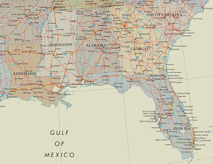 24x36 United States, USA Contemporary Premier Wall Map Poster - Image 2