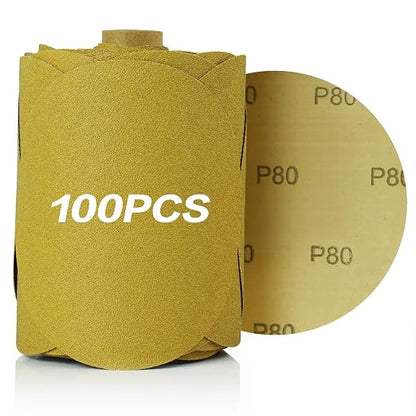 PSA Sanding Discs 6 Inch Adhesive Backed Sandpaper 100 Pack 80 Grit Self by Keeimp