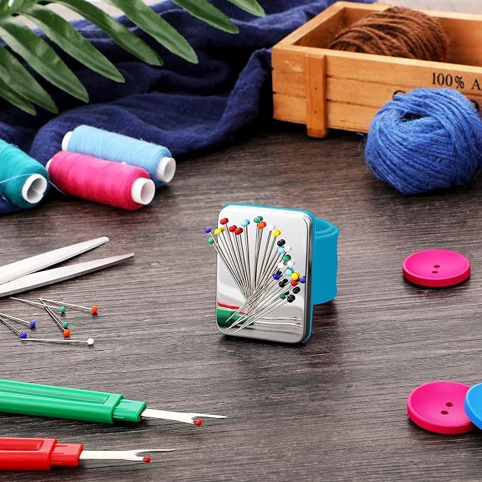 WILLBOND Magnetic Wrist Sewing Pincushion Wrist Magnetic Pin Holder Wristband - Image 5