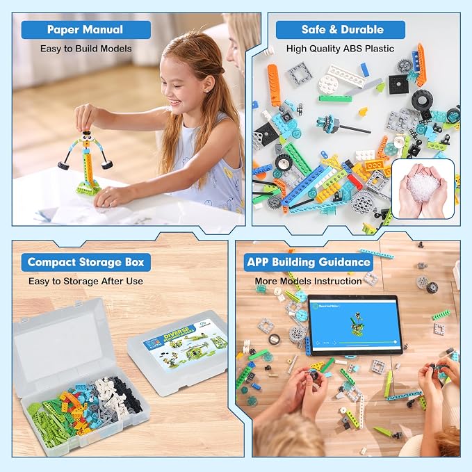 makerzoid Building Robot Kit, 370+ Educational DIY Building Blocks, 100+ Models - Image 4