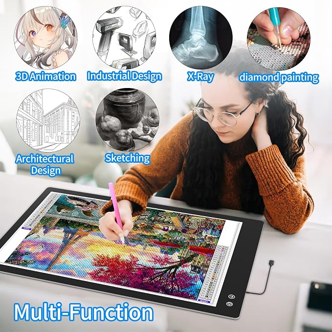Rechargeable A2 Light Box, 3-Color Light LED Light Pad - Image 5