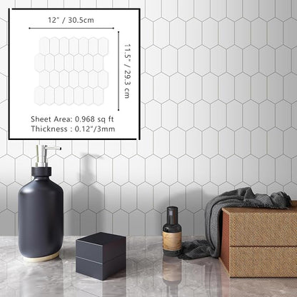 The Tiles Plaza 10-Sheet Peel and Stick Backsplash, Stone Composite Stick On - Image 2