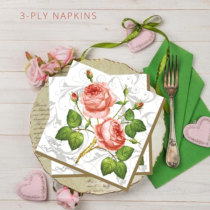 20-ct 13x13 Flowers Paper Luncheon Decoupage Napkins, 3-Ply Servilletas Printed - Image 4