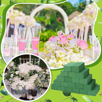 Pangda 30 Pcs Floral Foam Blocks 7. 9''lx3. 5''wx2. 4"h Green Wet and Dry - Image 5