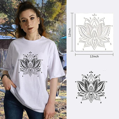 9 Pack Large Reusable Stencil Mandala Stencil Laser Cut Painting Template - Image 5