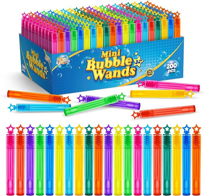 SpringFlower 200 Pieces Mini Bubble Wands, Party Favors Assortment Toys by SpringFlower