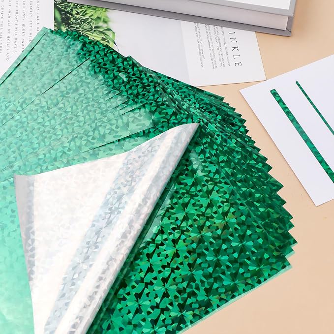Briartw 50 Sheets Green Gemstone Toner Reactive Foil - Image 3
