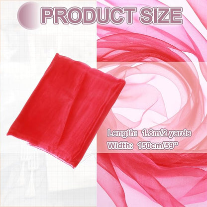 MECCANIXITY Iridescent Sheer Organza Fabric, 2 Yards x 59 Inches Solid - Image 2