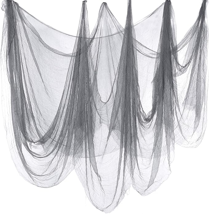 Boao Halloween Cheese cloth 39.37 x 393.7 Inch Gray Cheesecloth Roll by Boao