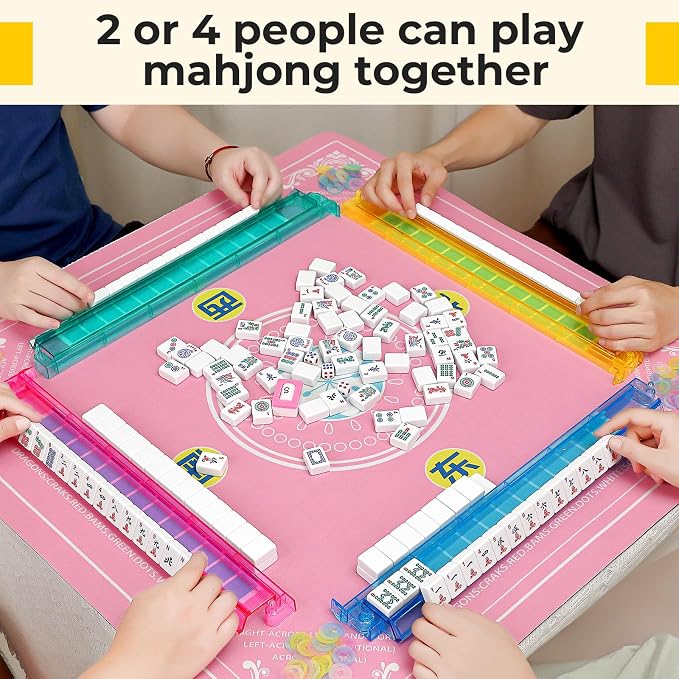 Mahjong Tile Set, 166 White Tiles Mahjong Set, Travel Mahjong Set - Image 5