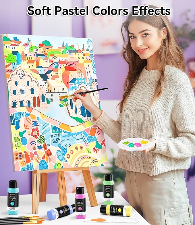 64 PCS Pastel Acrylic Paint Set - Image 4