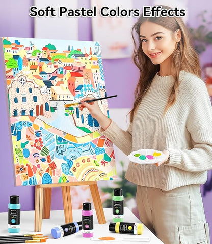 64 PCS Pastel Acrylic Paint Set - Image 4