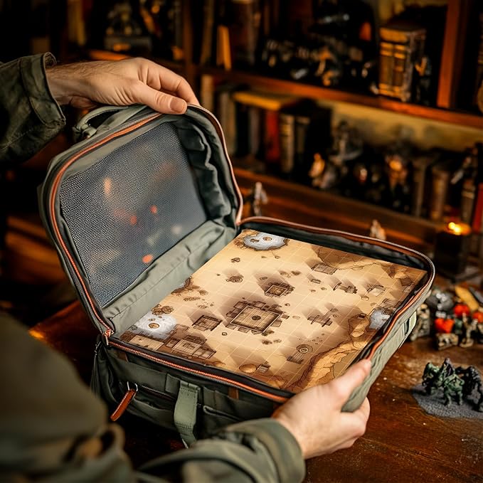 CZYY Foldable Battle Mat with DM Screen, Game Tokens, Dice Set, Markers - Image 6