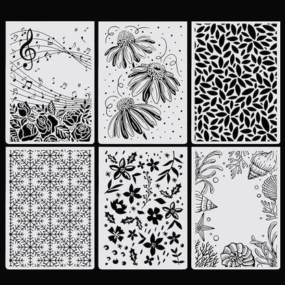 6Pcs Plastic Embossing Folders for Card Making Embossing Machine Template Mold by QSZKeer