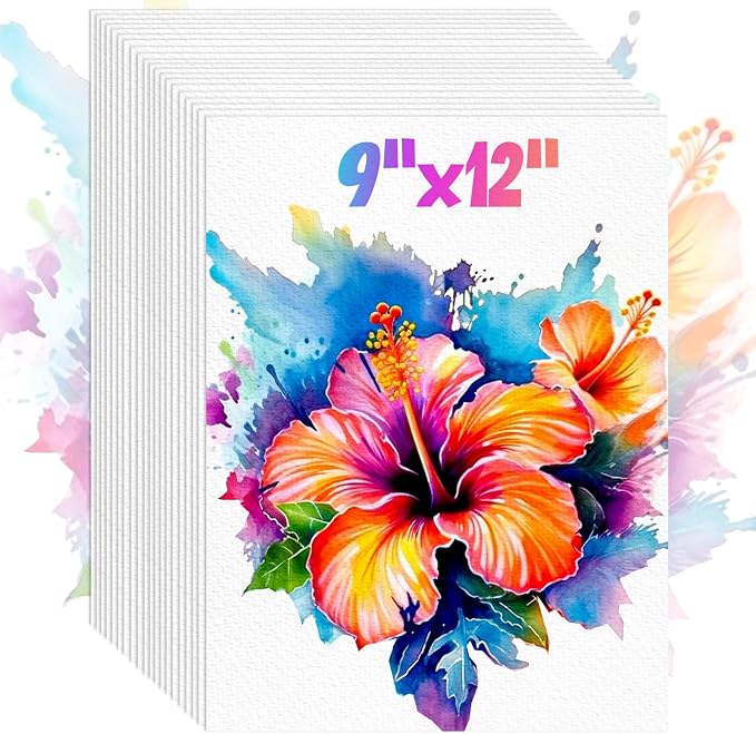 Watercolor Paper 9"x12", Christmas Gifts by Donyang