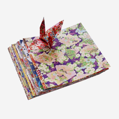 50 Origami Paper Yuzen Washi Paper Different Patterns Japanese Print 6x6 inches - Image 2