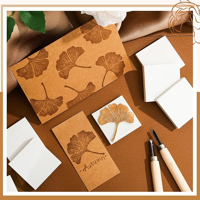 Frienda 24 Pcs 2" X 2" Rubber Carving Blocks Linoleum Blocks - Image 5