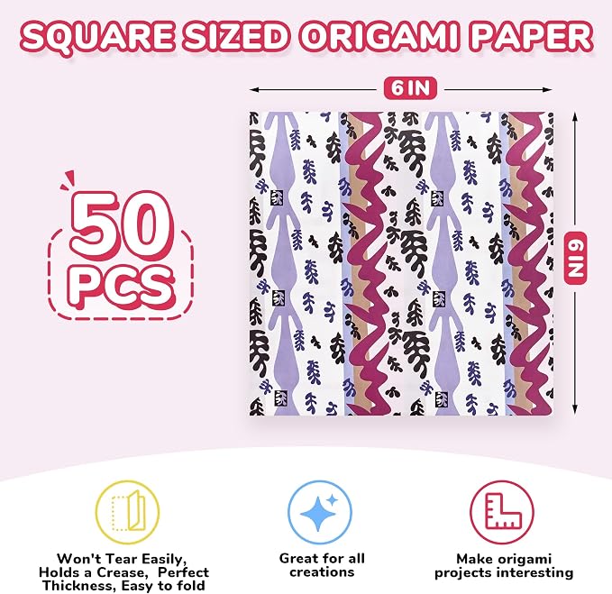 Origami Paper 6x6 Inches, 50 Sheets, Vintage Masterpiece & Impressionist Art - Image 7