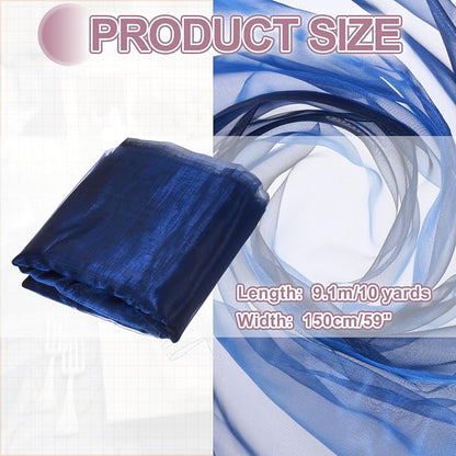 MECCANIXITY Iridescent Sheer Organza Fabric, 10 Yards x 59 Inches Solid - Image 2