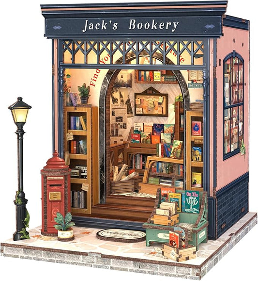 Fsolis Book Nook Kit, DIY Miniature House Kit 3D Puzzles by FsolisDIYDollhouse