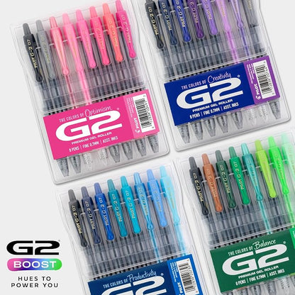 Pilot G2 Premium Gel Roller Pens, Fine Point Gel Pens, Boost Purple Pack - Image 7