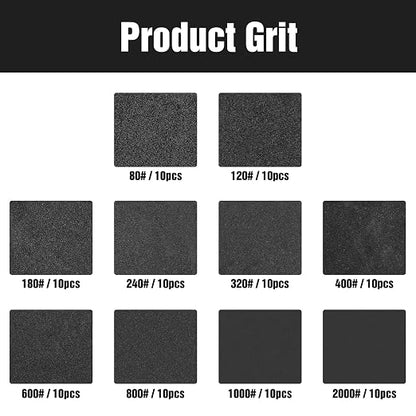 100 Pcs 5 inch Wet Dry Sanding Discs Grit 80 120 180 240 320 400 600 800 1000 - Image 3