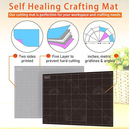 Self Healing Cutting Mat A1 24"x36" – Double Sided 5-Ply Craft Mat - Image 4