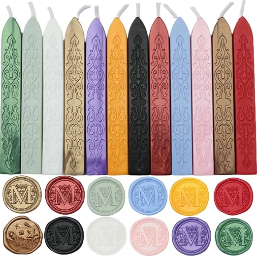 12Pcs Wax Sealing Sticks with Wicks, Mixed Wicks Waxsealsticks Wedding - Image 7