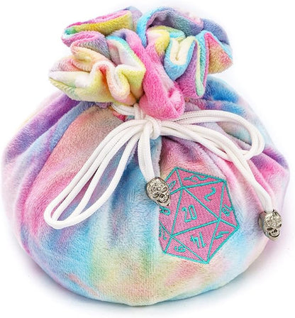 Large Dice Bags with Pockets Rainbow Storage Bag D20 Logo - Image 3