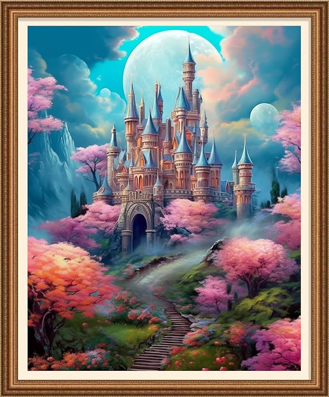 Disnesart Cross Stitch Stamped Full Embroidery Kits DIY 11CT Cotton Thread by Unknown
