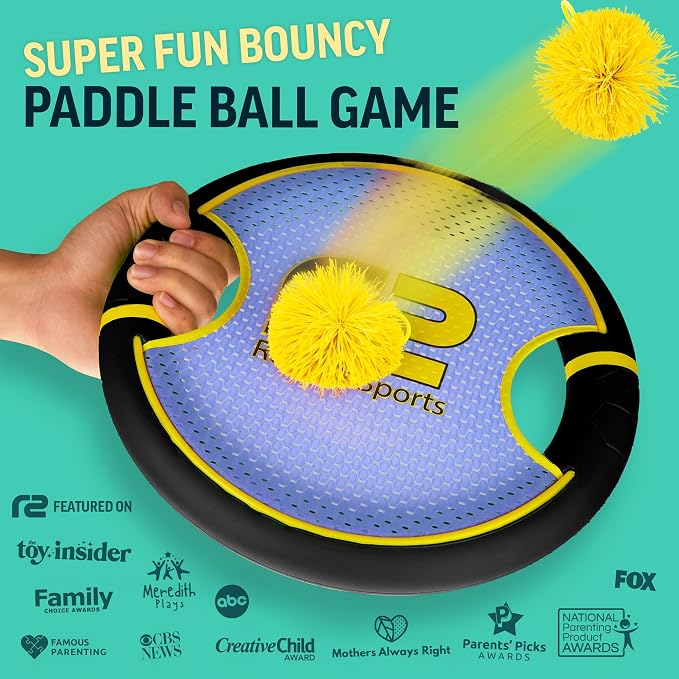 Fun Bouncy Paddle & Stringy Ball Toss & Catch Game - Image 2