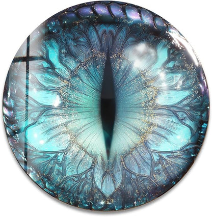 My Photostation.com 20'' Diameter Mystical Dragon Eye Round Glass Wall Art - Image 6