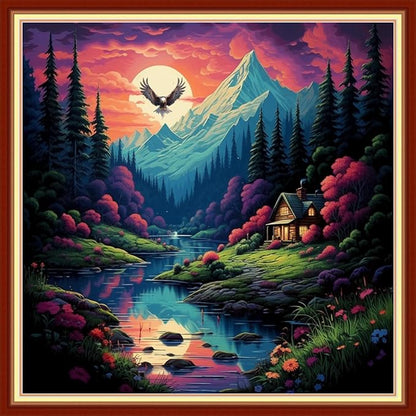 Joyhoor Cross Stitch Kits for Beginners Stamped Cross-Stitch Supplies by JoyhoorCrossStitchKits