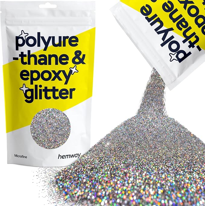 Hemway Polyurethane & Epoxy Resin Glitter 100g / 3.5oz Metallic Crystal Flake by Hemway