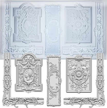 Art Mold for Polyclay Air Dry Clay Plaster, Frame and Plaque by FUNSHOWCASE