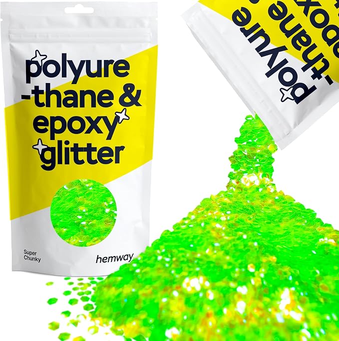Hemway Polyurethane & Epoxy Resin Glitter 100g / 3.5oz Metallic Crystal Flake by Hemway